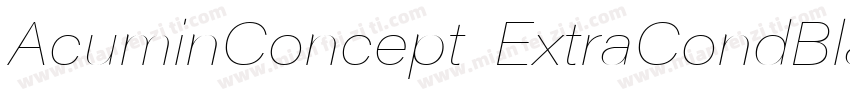 AcuminConcept ExtraCondBlackItalic字体转换